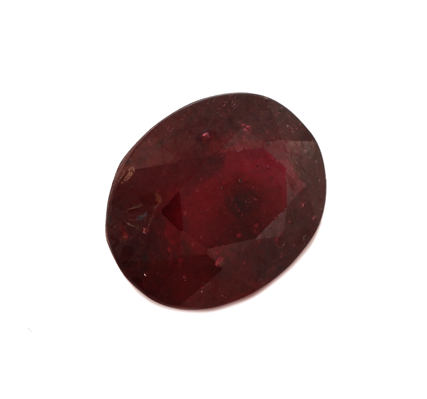 Detail a: Loser Rubin, 2.88 ct, ovalfacett., ca. 8.89 x 7.07 x 4.89 mm, wohl beh.
