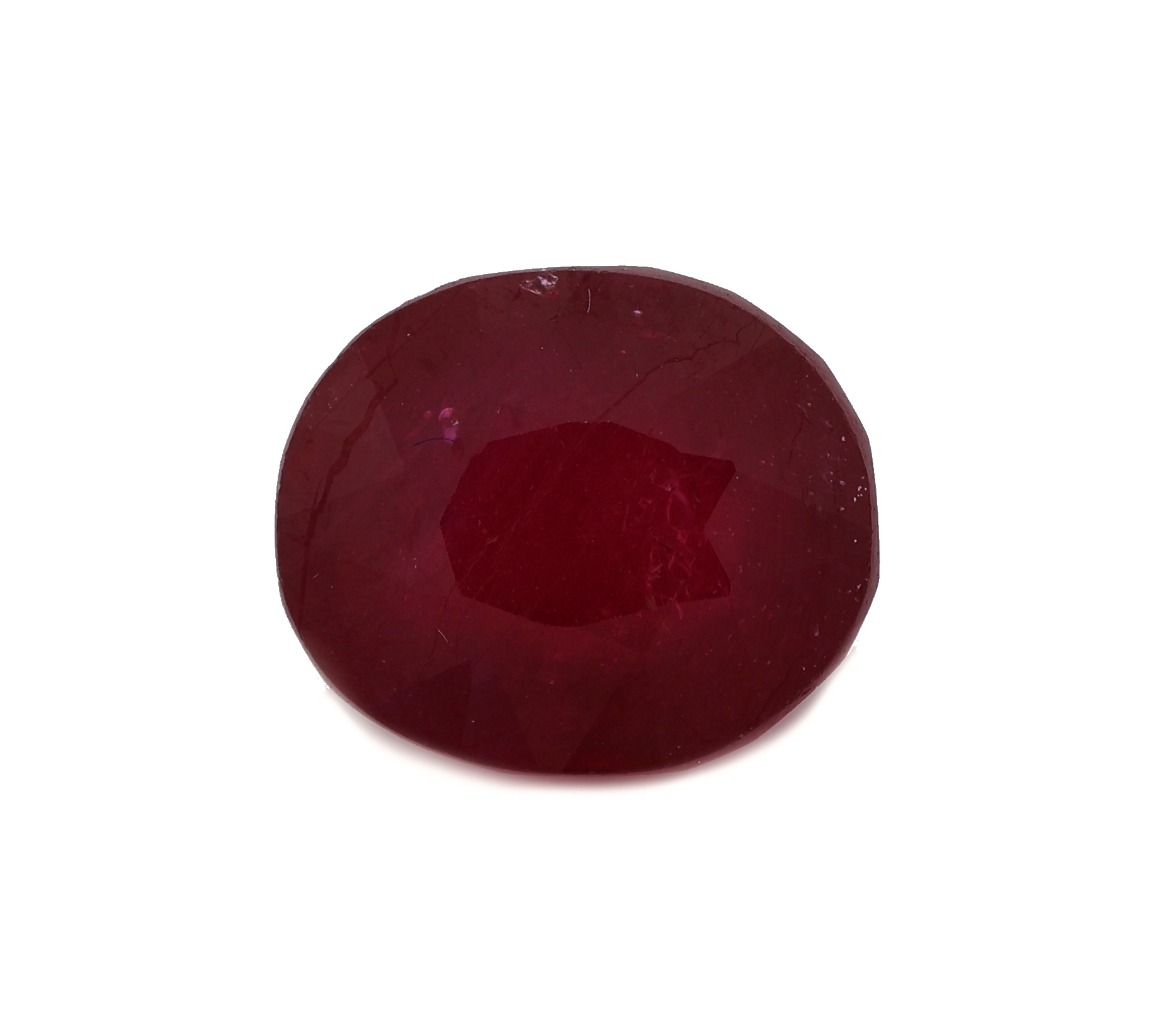 Image 27049248 - Loser Rubin, 7.99 ct, ovalfacett., ca. 11.97 x9.82 x 6.64 mm, wohl beh. Schätzpreis: ...