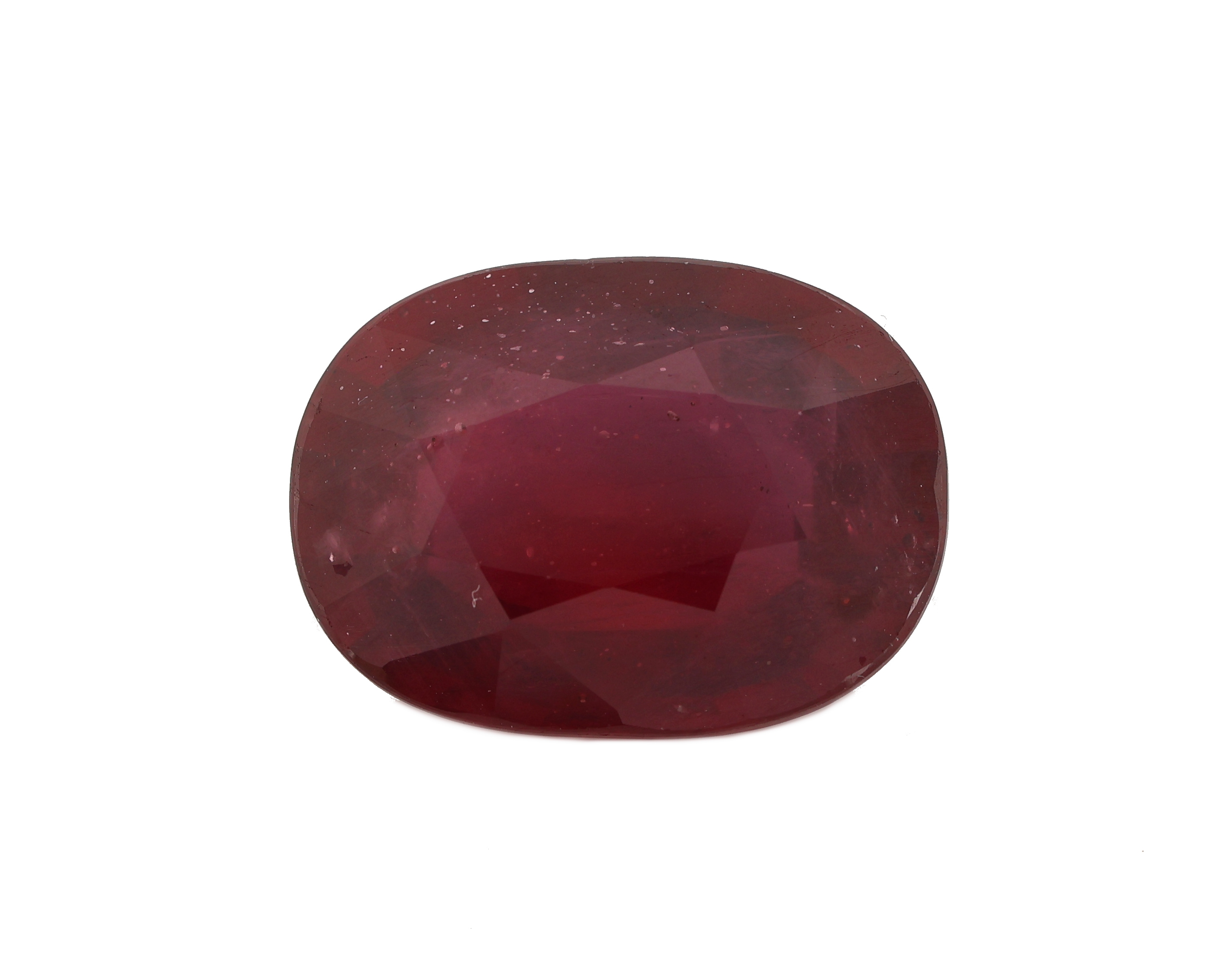 Image 27049250 - Loser Rubine, ca. 14.78 ct, ovalfacett., ca. 17.12 x 12.61 x 6.98 mm, Purplish Red, ...