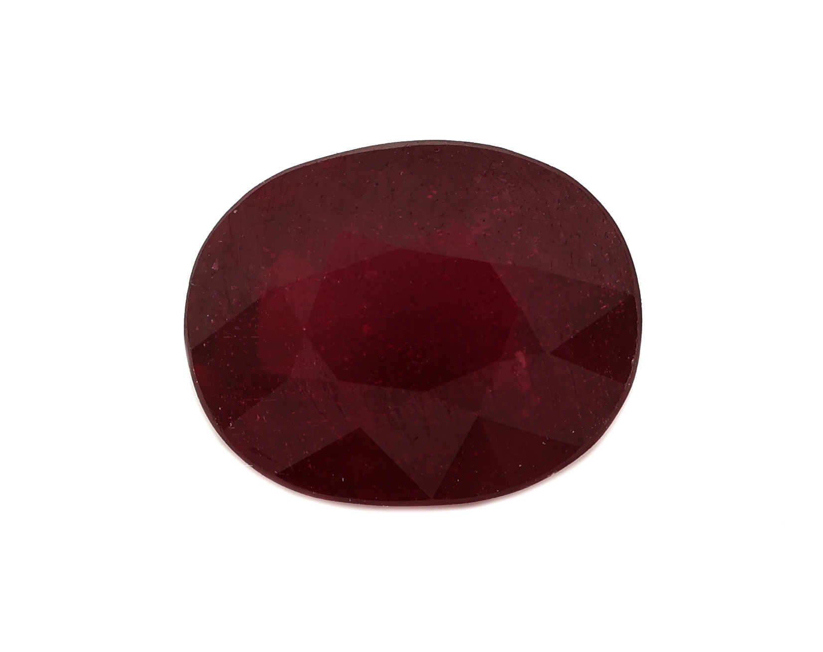 Image 27049253 - Loser Rubin, ca. 6.39 ct, ovalfacett., ca. 12.33 x 9.85 x 5.67 mm, Purplish Red, ...