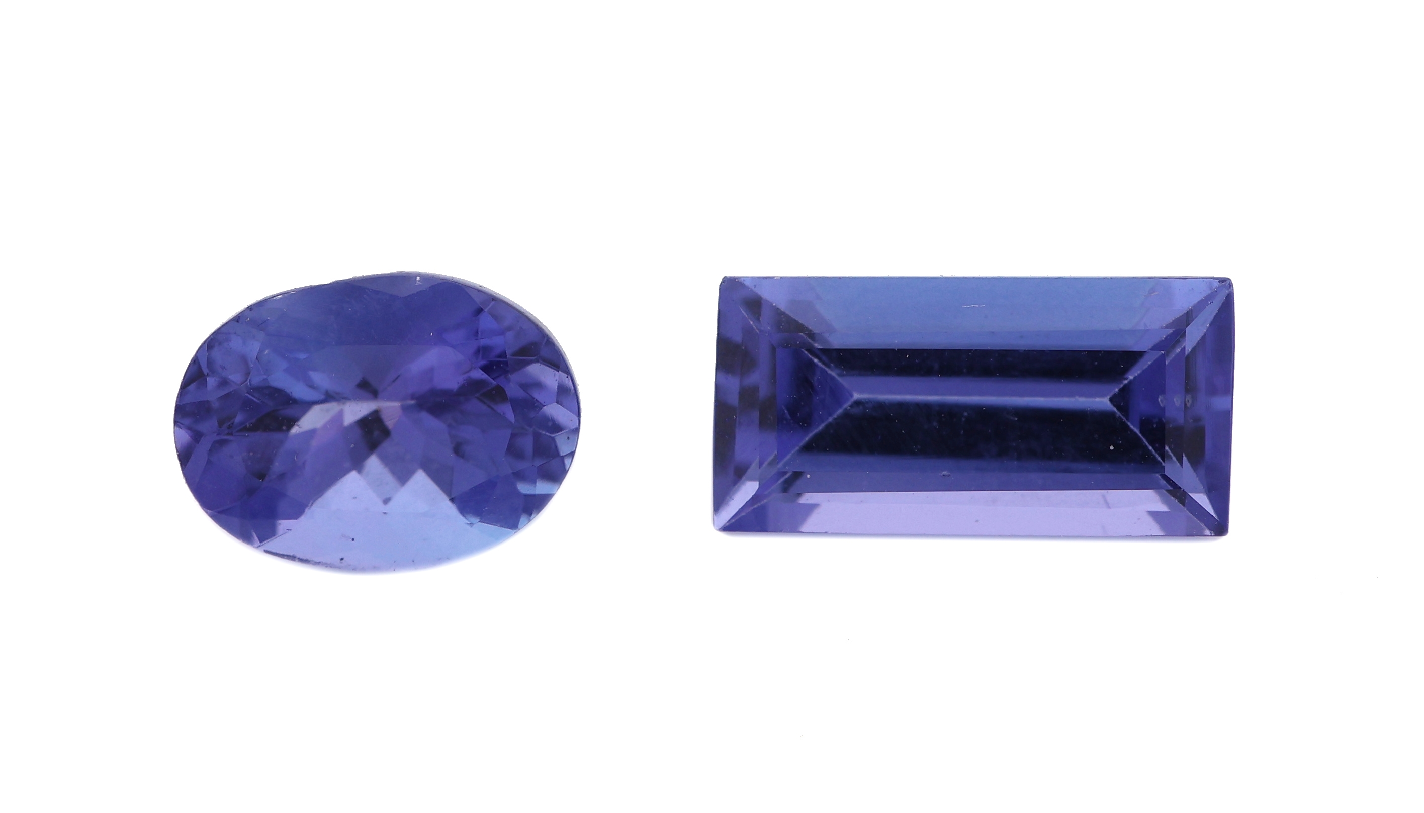 Image 27049257 - Konvolut 2 lose Tansanite, 1 x ca. 1.50 ct, ovalfacett., ca. 8.02 x 5.94 x 4.60 mm; 1 x ...