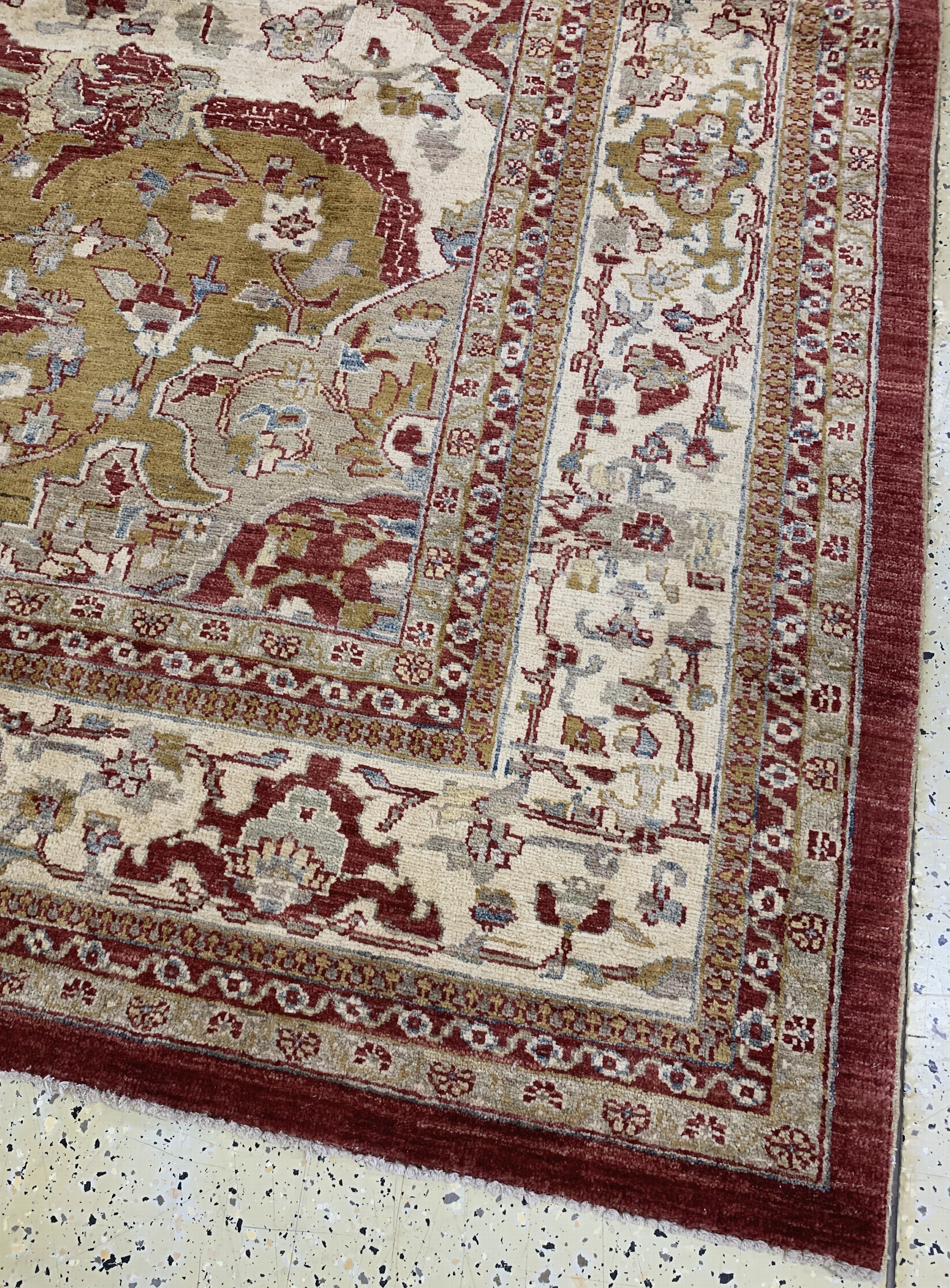 Detail e: Ziegler, Pakistan, Ende 20.Jhd, Wolle auf Baumwolle, ca. 362 x 275 cm, EHZ: 2
