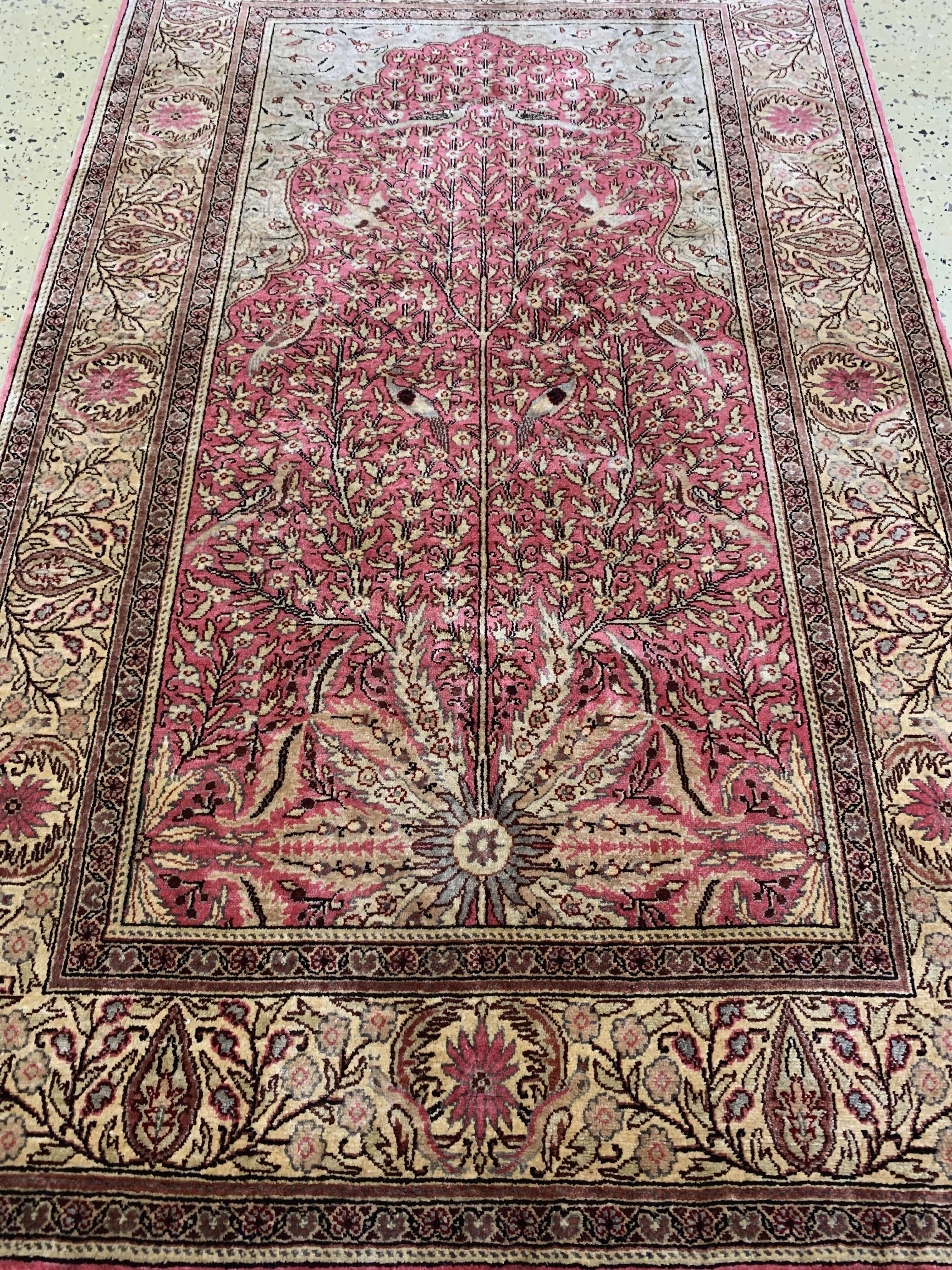 Detail d: Seiden Kayseri, Türkei, Mitte 20.Jhd, reineNaturseide, ca. 142 x 90 cm, EHZ: 1-2