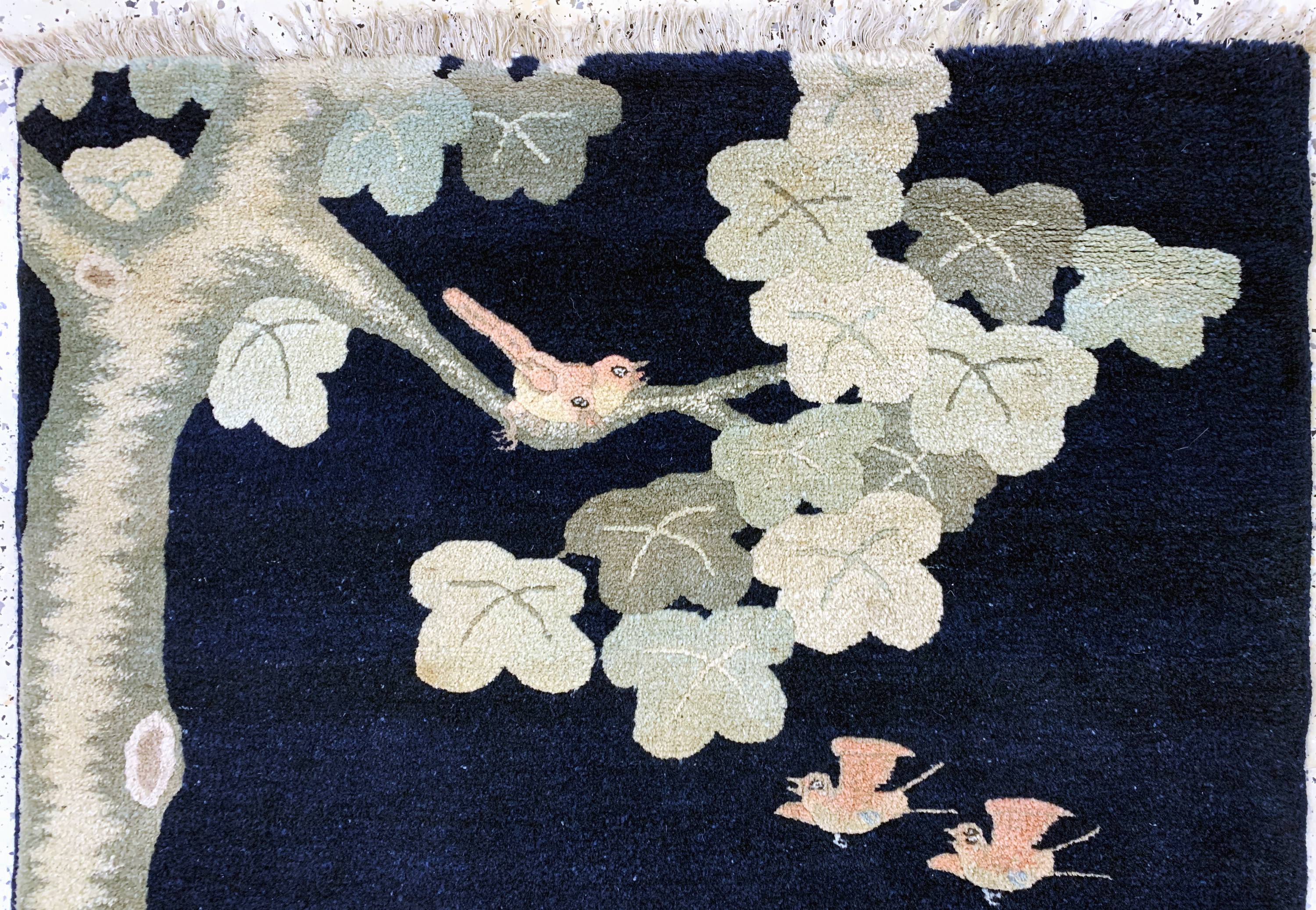 Detail a: Pao Tow"Phönyx"antik, China, um 1900, Wolle auf Baumwolle, ca. 190 x 100 cm, EHZ: 2