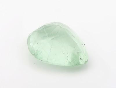 27049220b - Loser Aquamarin, ca. 31.03 ct, facett. Tropfen, ca. 22.44 x 18.44 x 12.17 mm ...