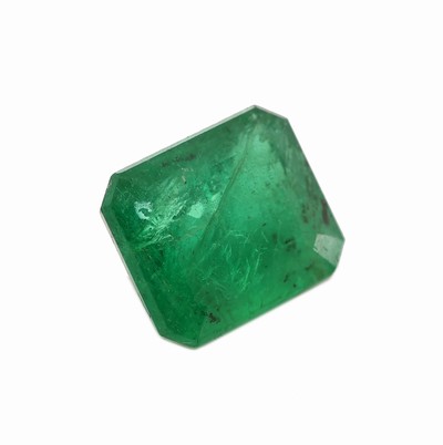 27049235a - Loser Smaragd, ca. 3.31 ct, Emerald Cut, ca. 9.45 x 8.06 x 5.63 mm Schätzpreis: 1600, - ...