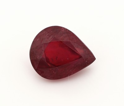 Image Loser Rubin, 2.47 ct, facett. Tropfen, ca. 8.73 x 7.14 x 4.83 mm, wohl beh. Schätzpreis: ...