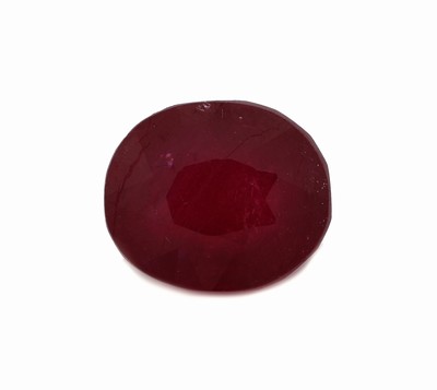 Image Loser Rubin, 7.99 ct, ovalfacett., ca. 11.97 x9.82 x 6.64 mm, wohl beh. Schätzpreis: ...