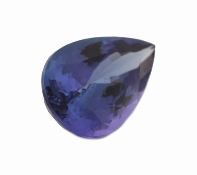 27049256a - Loser Tansanit, ca. 5.91 ct, facett. Tropfen, ca. 15.34 x 10.00 x 6.12 mm Schätzpreis: ...