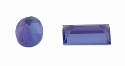 27049257b - Konvolut 2 lose Tansanite, 1 x ca. 1.50 ct, ovalfacett., ca. 8.02 x 5.94 x 4.60 mm; 1 x ...