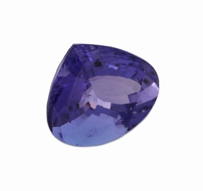 27049259a - Loser Tansanit, ca. 4.98 ct, facett. Tropfen, ca. 10.26 x 11.75 x 6.82 mm Schätzpreis: ...