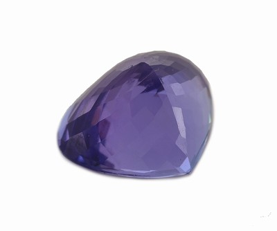 27049259b - Loser Tansanit, ca. 4.98 ct, facett. Tropfen, ca. 10.26 x 11.75 x 6.82 mm Schätzpreis: ...
