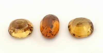 27049277a - Lot 3 lose ovalfacett. Zirkone, zus. ca. 13.50ct, versch. Größen und Farbnuancen ...