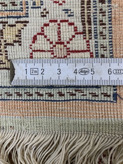 27049280e - Seiden Kayseri´Saf´, Türkei, Mitte 20.Jhd, reine Naturseide, ca. 88 x 124 cm, EHZ: 2 ...