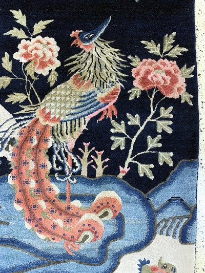 27049288b - Pao Tow´Phönyx´antik, China, um 1900, Wolle auf Baumwolle, ca. 190 x 100 cm, EHZ: 2 ...