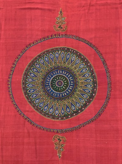 27049297d - Kerman´Susani´, Persien, Anfang 20.Jhd, Seidenstickerei, ca. 230 x 170 cm, EHZ: 2, ...