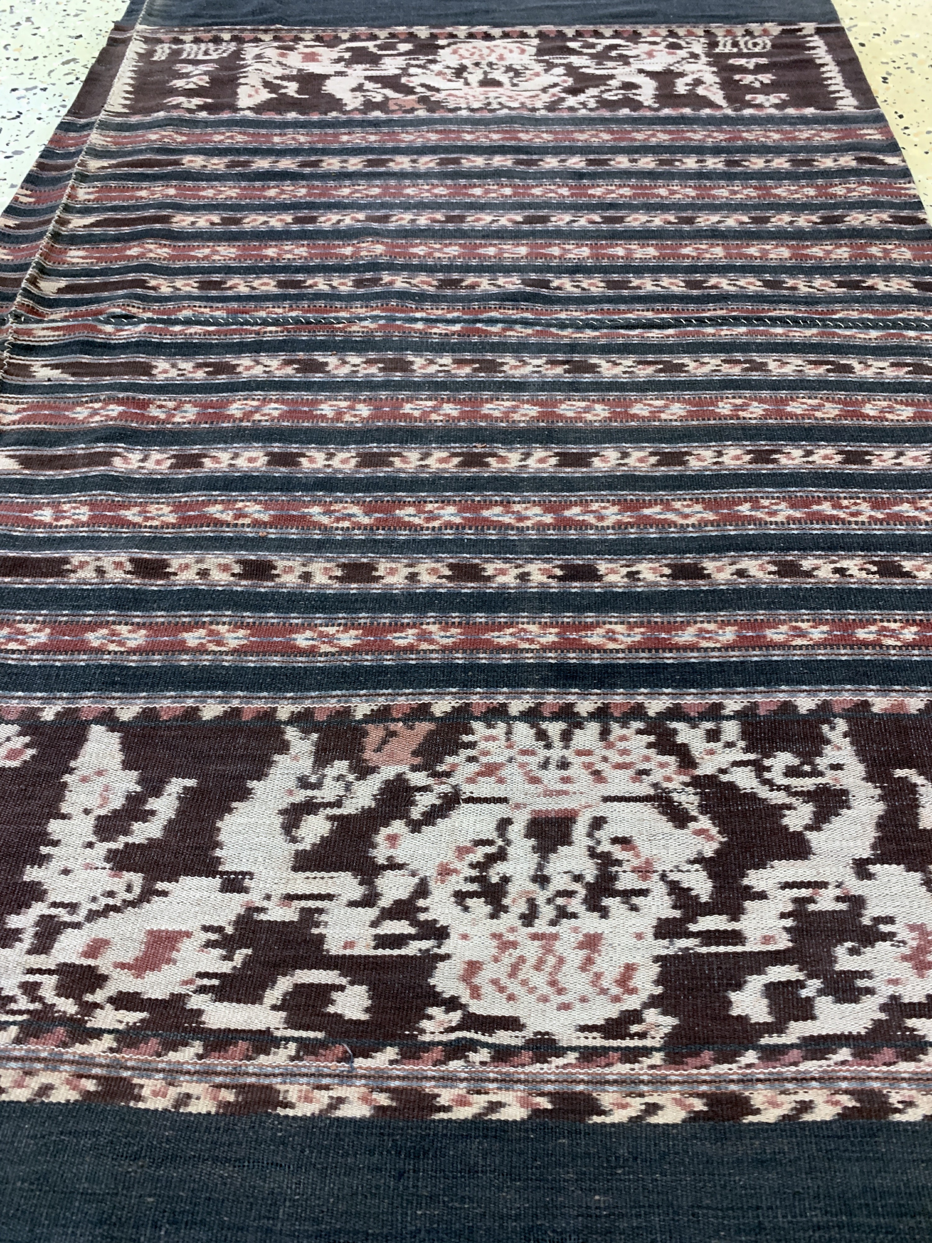 Detail e: Indonesischer"Sarong", Anfang 20.Jhd, Baumwolle, ca. 167 x 62 cm, EHZ: 2