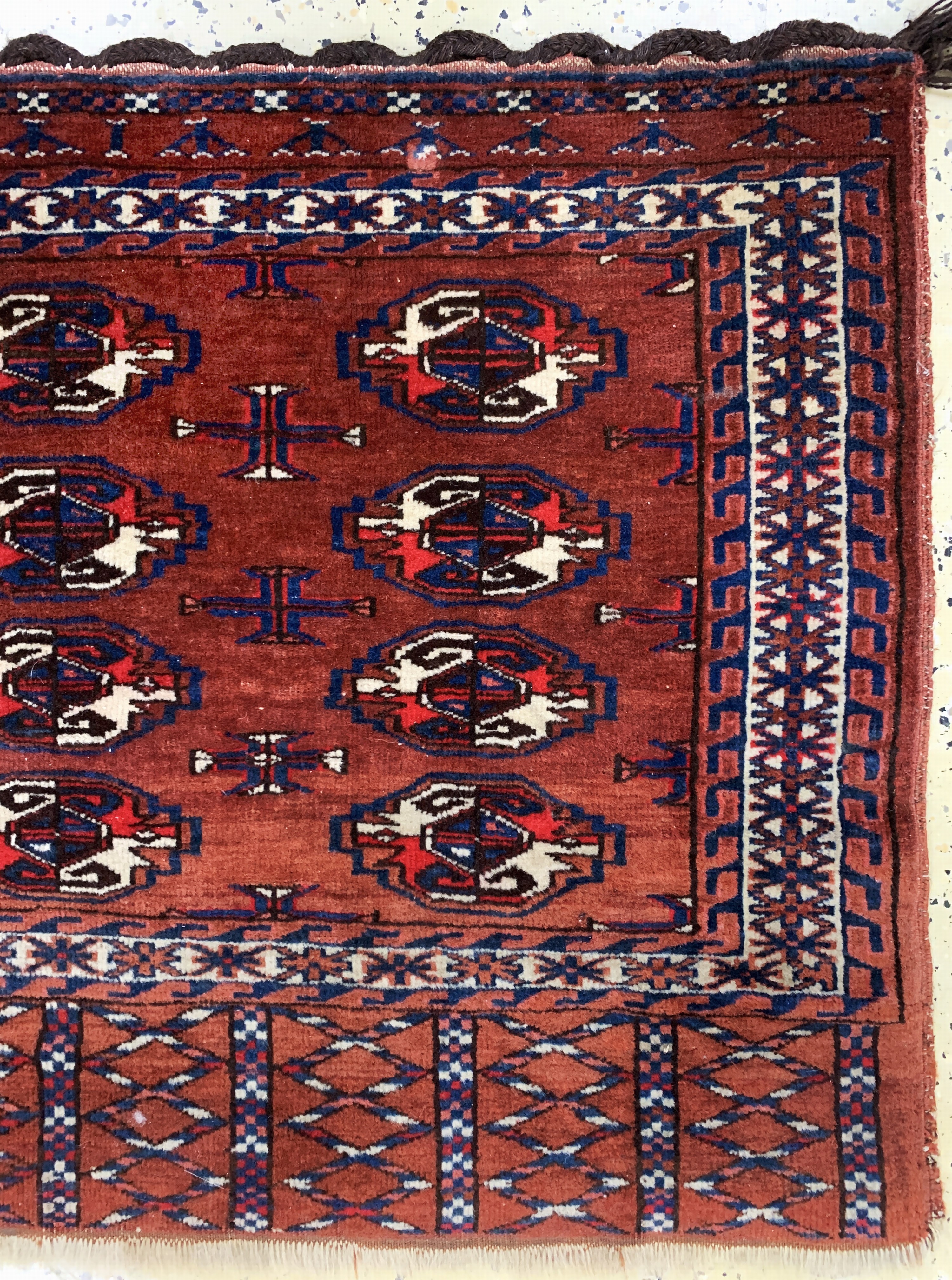 Detail b: Tekke Tschowal, Turkmenistan, Anfang 20.Jhd, Wolle auf Wolle, ca. 125 x 70 cm, EHZ:2