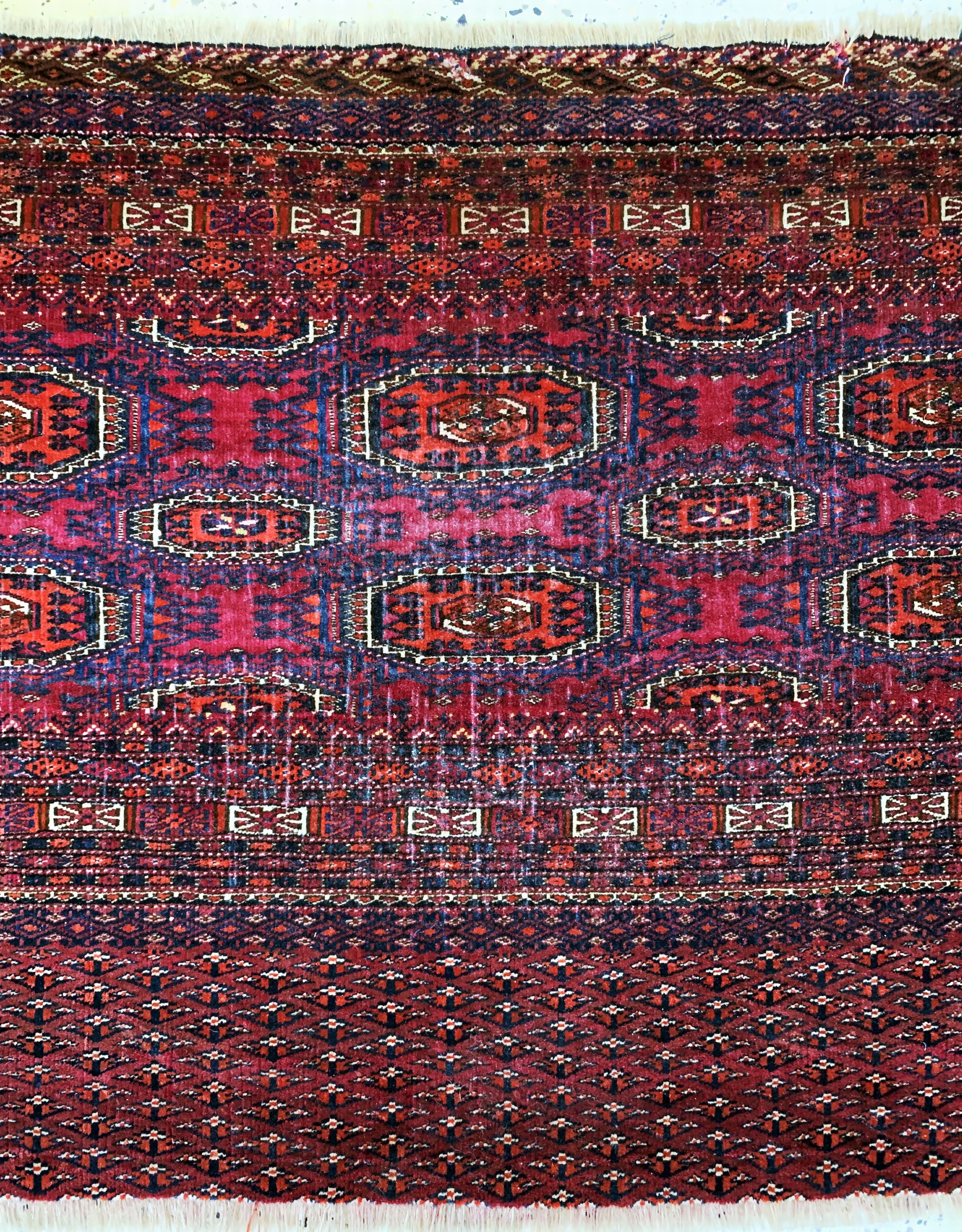 Detail b: Tekke Tschowal, Turkmenistan, um 1900, Wolle auf Wolle, ca. 160 x 72 cm, EHZ: 3