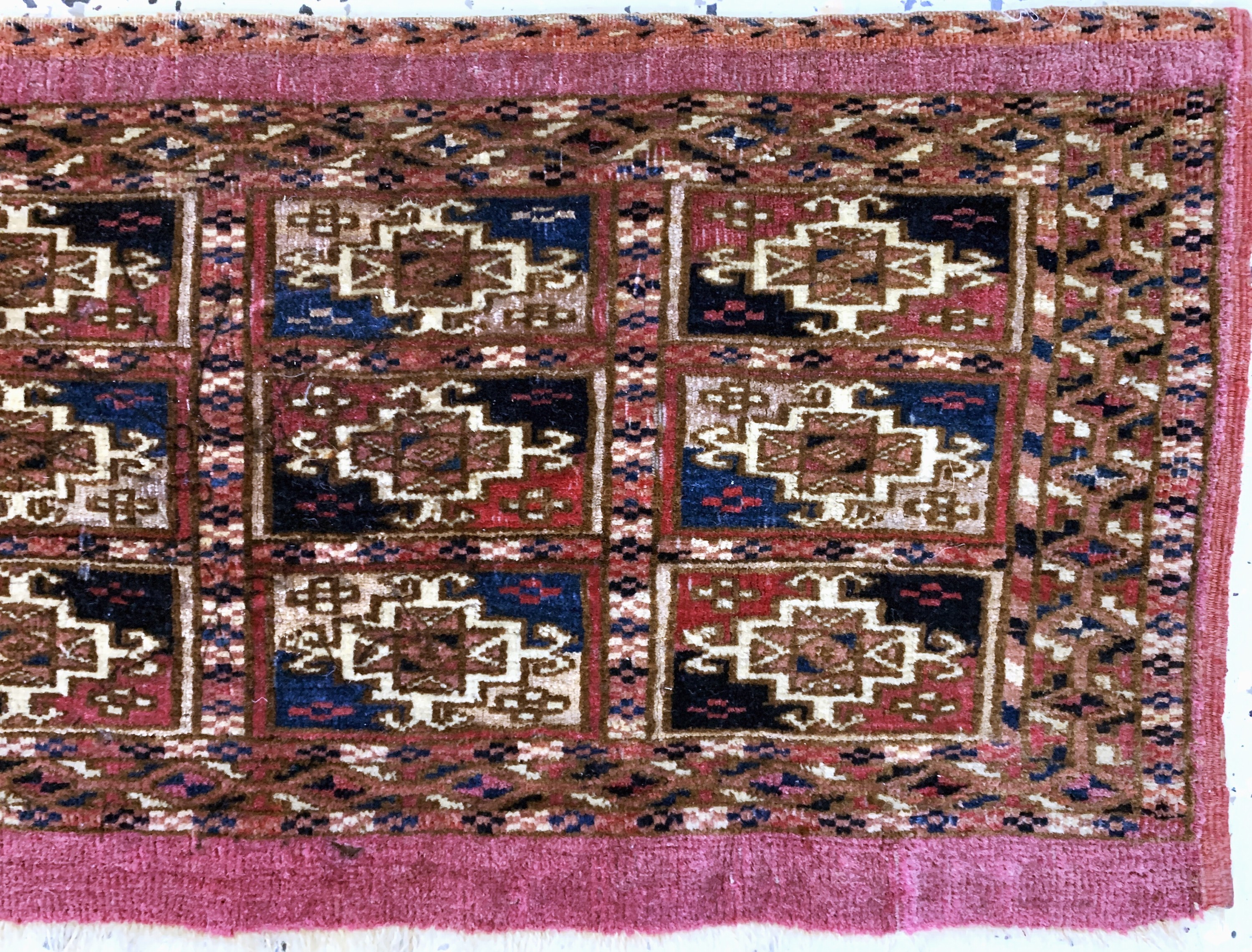 Detail b: Antike Torba, Turkmenistan, 19.Jhd, Wolle auf Wolle, ca. 67 x 30 cm, EHZ: 2