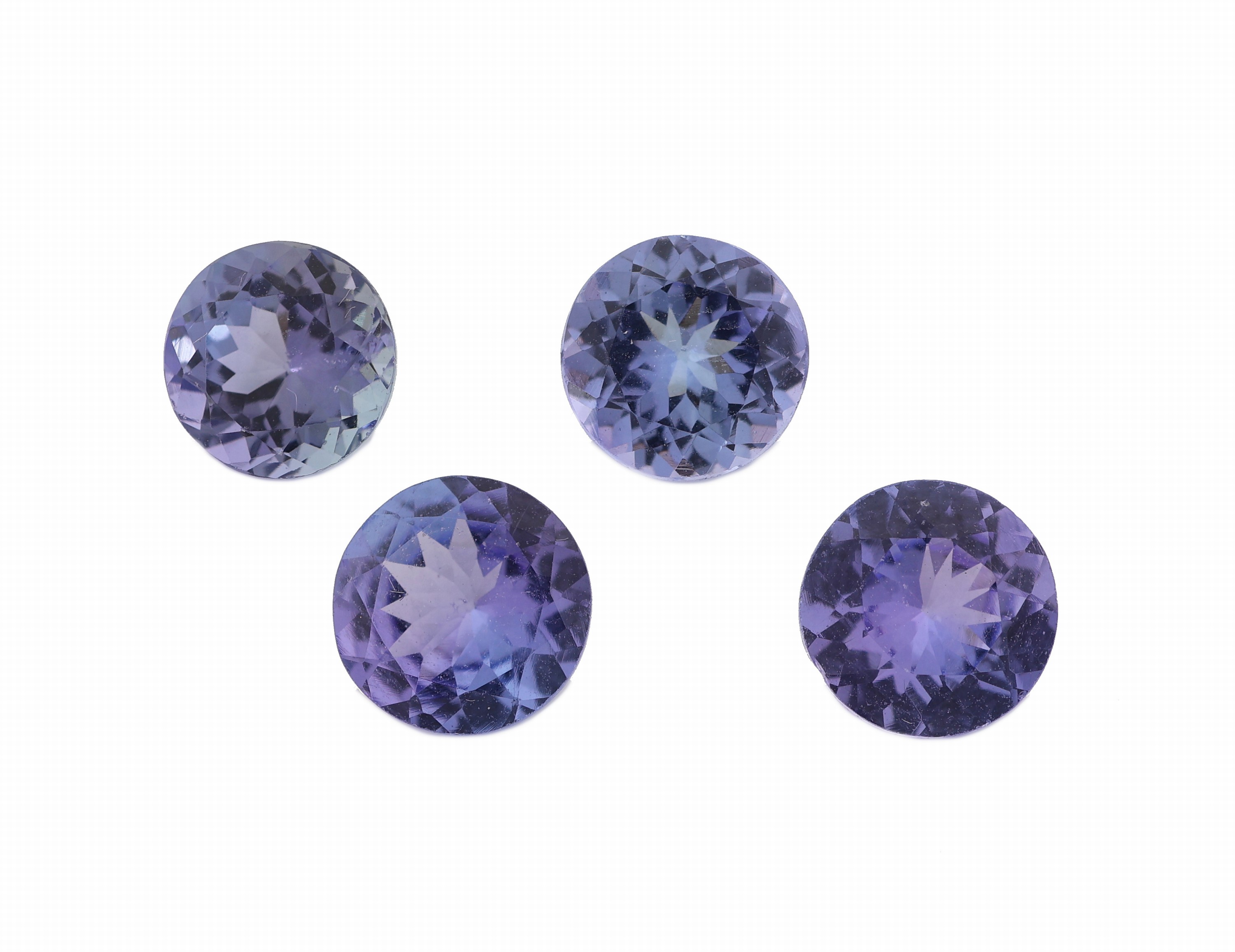 Image 27049319 - Lot 4 lose rundfacett. Tansanite, zus. ca. 4.02 ct Schätzpreis: 980, - EUR