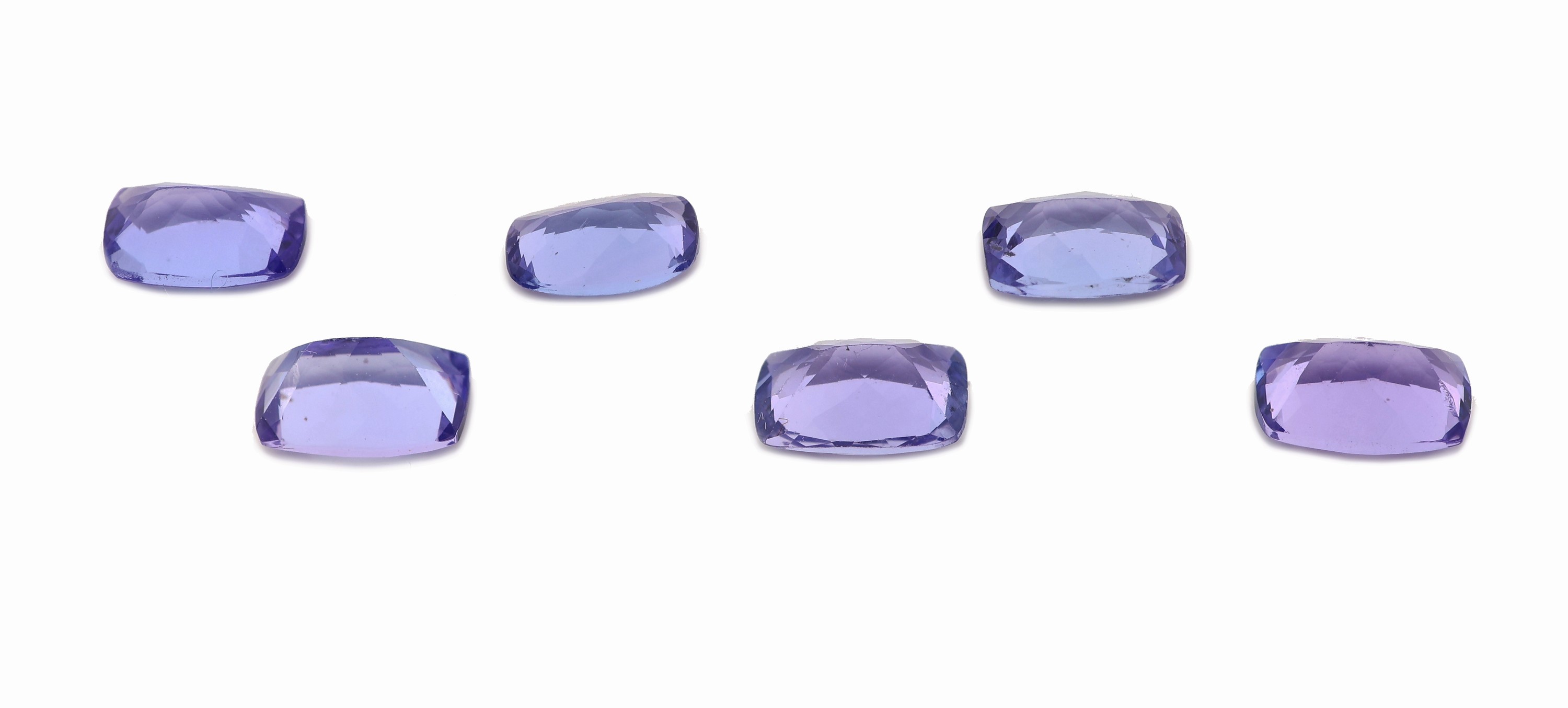 Detail a: Lot lose Tansanite zus. ca. 3.29 ct, Kissenschliff