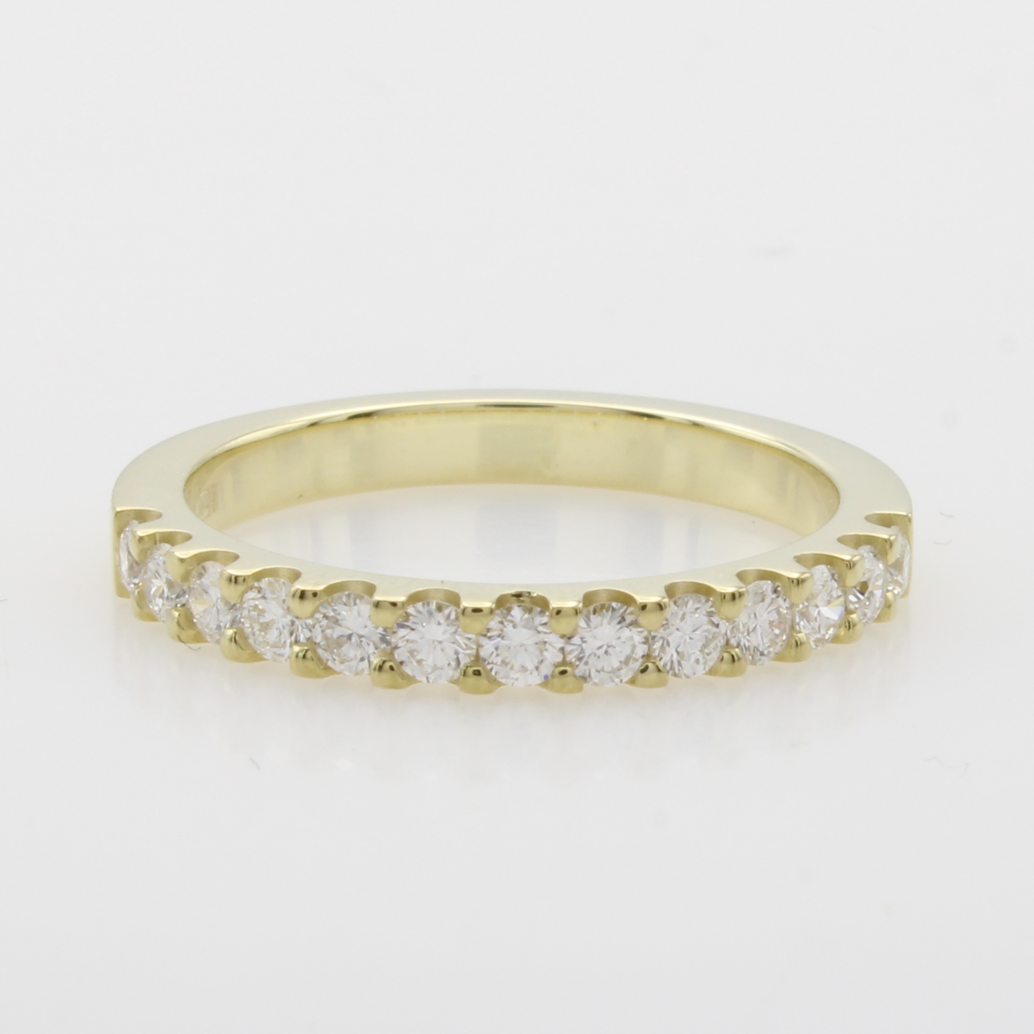 Image 27049386 - Memoryring mit Brillanten, GG 585/000, Schiene zur Hälfte bes. m. Brill. zus. ca. 0.50 ...