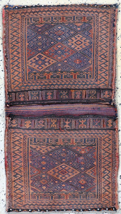 Image Sumakh Dopelttasche, Persien, Anfang 20.Jhd, Wolle auf Wolle, ca. 100 x 56 cm, EHZ:2 ...