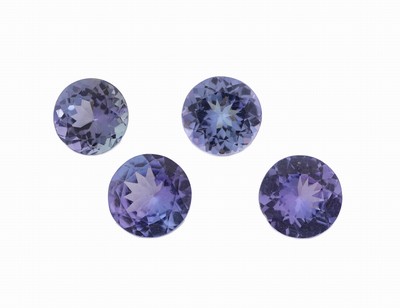 Image Lot 4 lose rundfacett. Tansanite, zus. ca. 4.02 ct Schätzpreis: 980, - EUR