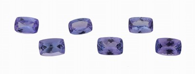 Image Lot lose Tansanite zus. ca. 3.29 ct, Kissenschliff Schätzpreis: 880, - EUR