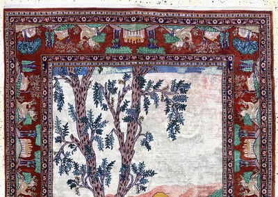 27049321a - Lahor, Pakistan, Mitte 20.Jhd, Wolle auf Baumwolle, ca. 185 x 125 cm, EHZ: ...