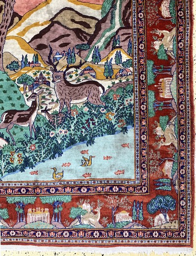 27049321b - Lahor, Pakistan, Mitte 20.Jhd, Wolle auf Baumwolle, ca. 185 x 125 cm, EHZ: ...