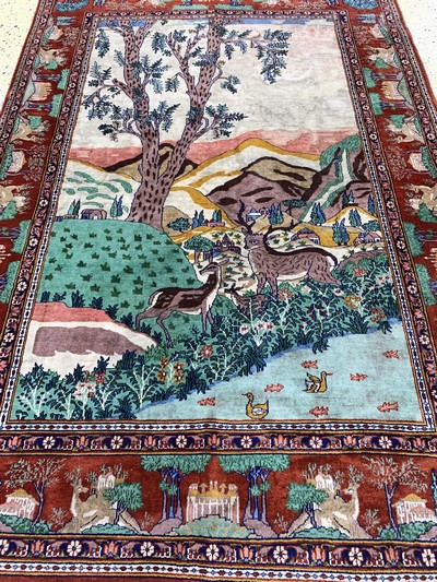 27049321d - Lahor, Pakistan, Mitte 20.Jhd, Wolle auf Baumwolle, ca. 185 x 125 cm, EHZ: ...