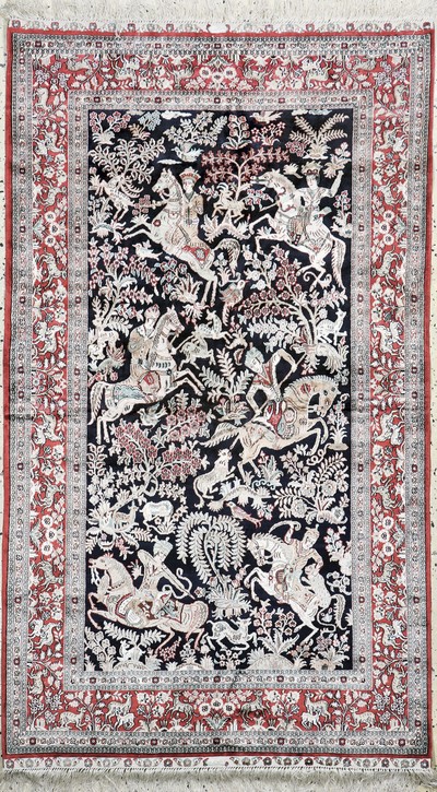 Image Ghom Seide fein, China, Ende 20.Jhd, reine Naturseide, ca. 157 x 93 cm, ca. 1,0 Mio. ...