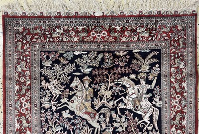 27049379a - Ghom Seide fein, China, Ende 20.Jhd, reine Naturseide, ca. 157 x 93 cm, ca. 1,0 Mio. ...