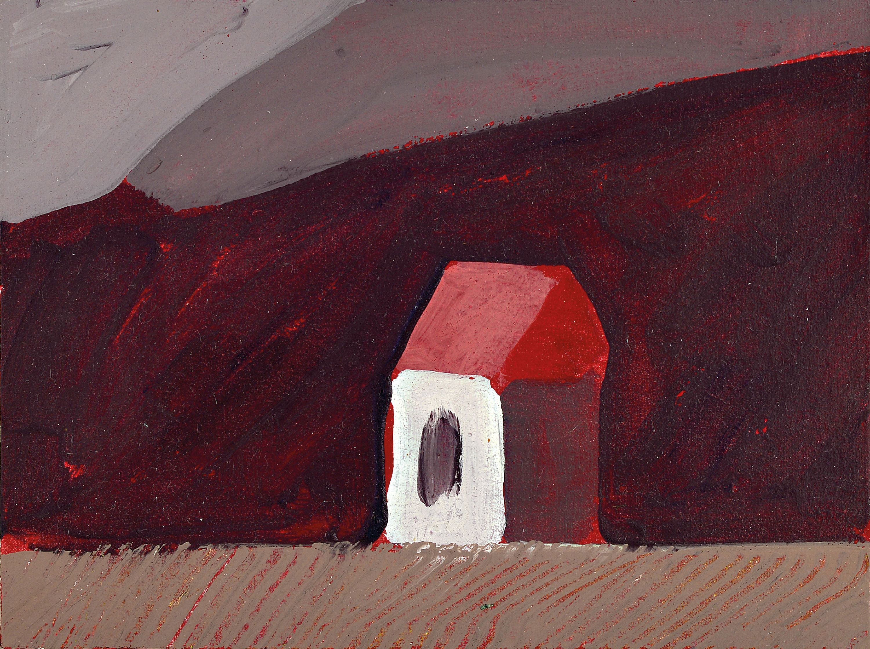 Detail a: Albert Borchardt, geb. 1961 Hitzhof/Siegkreis , 3 Ölstudien auf Malplatte, Kulturlandschaften, je verso signiert, 18x24 cm, Rahmen 28x34 cm; ...