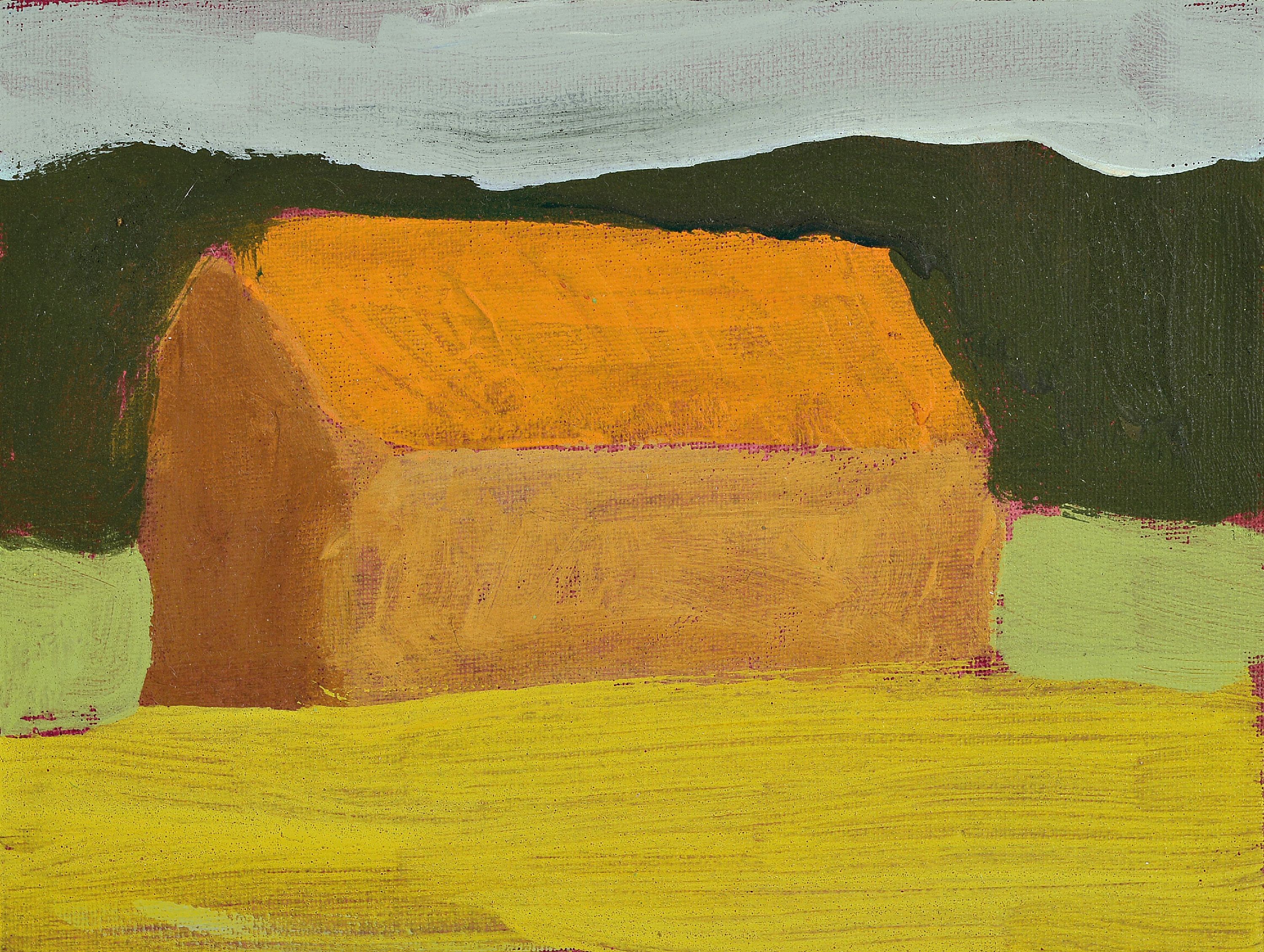Detail a: Albert Borchardt, geb. 1961 Hitzhof/Siegkreis , 3 Ölstudien auf Malplatte, Kulturlandschaften, je verso signiert, 18x24 cm, Rahmen 23x30/28x34 cm; ...