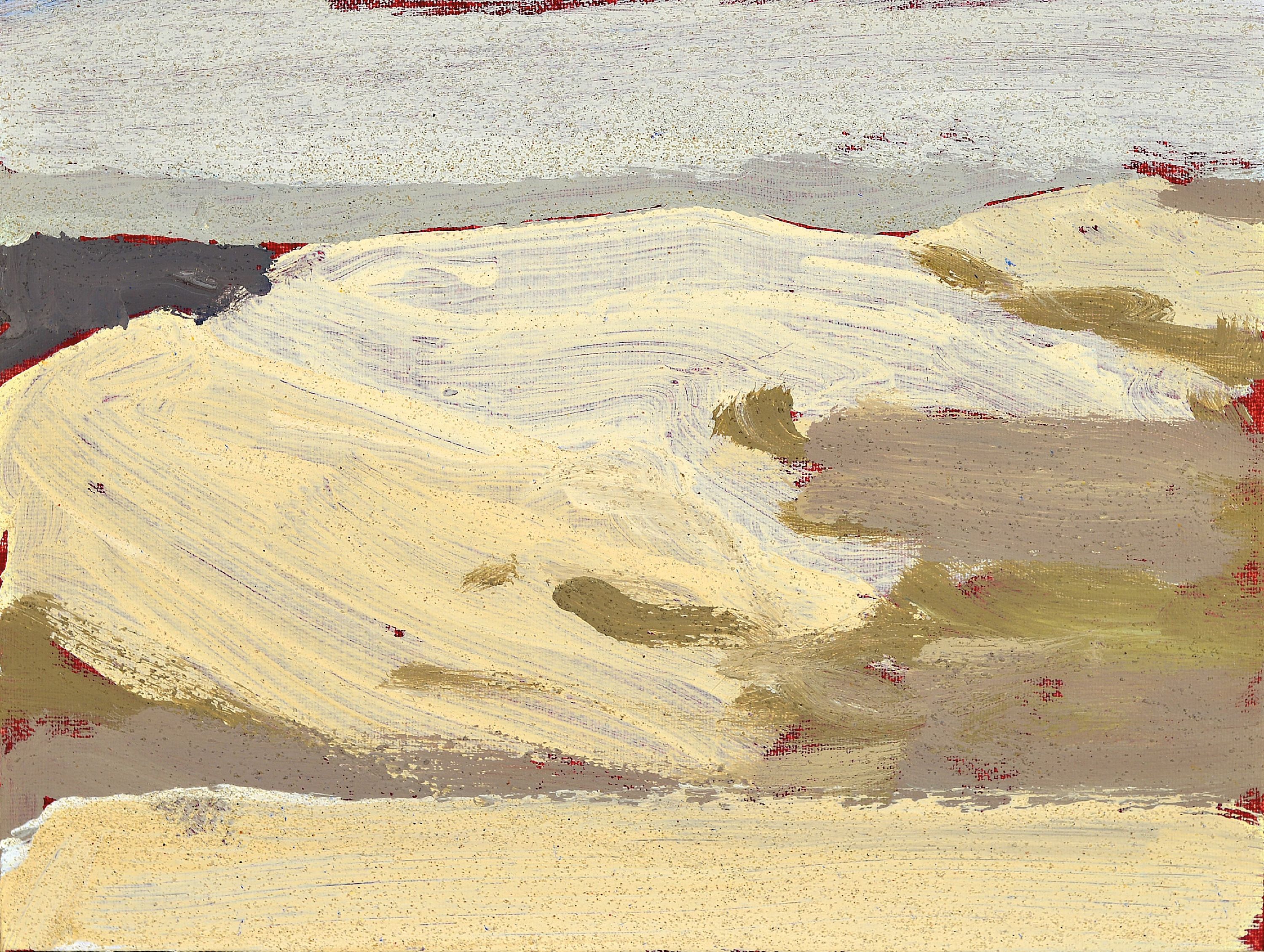Detail a: Albert Borchardt, geb. 1961 Hitzhof/Siegkreis , 3 Ölstudien auf Malplatte, Kulturlandschaften, je verso signiert, 18x24 cm, Rahmen 23x30/28x34 cm; ...