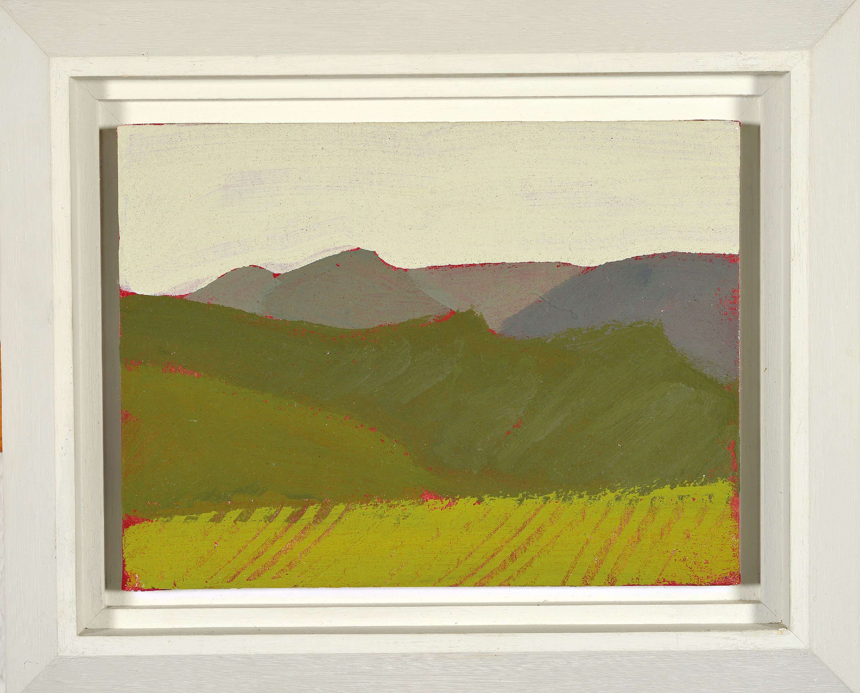 Detail k: Albert Borchardt, geb. 1961 Hitzhof/Siegkreis , 3 Ölstudien auf Malplatte, Kulturlandschaften, je verso signiert, 18x24 cm, Rahmen 23x30/28x34 cm; ...