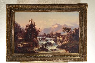 27049418l - Unbekannter Künstler des fortgeschrittenen 19 .Jh., 2 Pendants: Voralpenlandschaften, ...