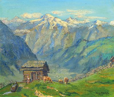Image Heinz Woelcke, 1888 Frankfurt-1963, Alpenlandschaft, rechts unten signiert, Öl/Lwd, ...