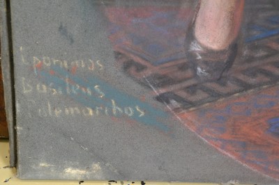 27049485e - Vit Skala, 1883-1967 Prag, Pastell auf Leinwand, stehender weiblicher Akt im Boudoir, ...