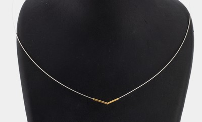 27049490a - 9-tlg. Designer-Halsreif, 9 einzelne Reife,endlos, D. ca. 18.2 cm, 4 Reife mit GG ...