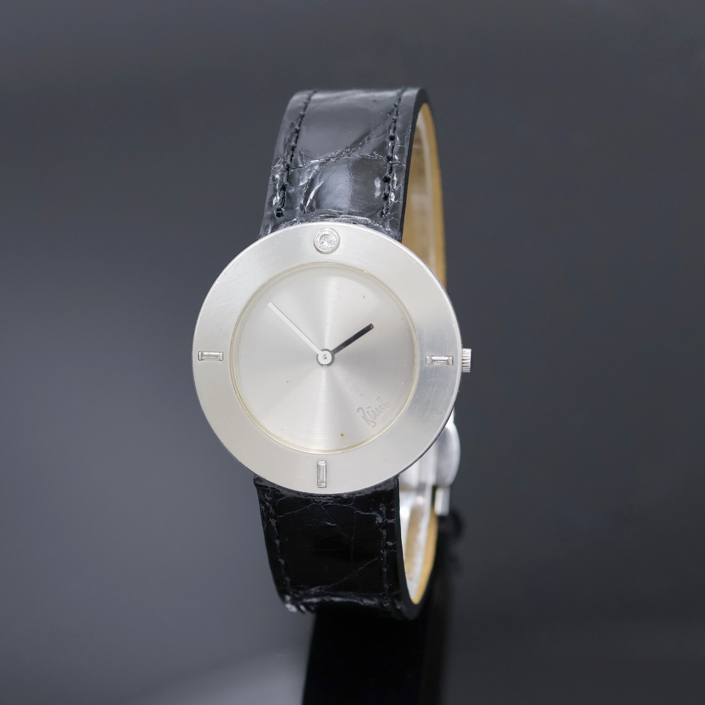 Image 27049529 - BUNZ Platin Designer-Armbanduhr, Schweiz um 1995, quarz, 8-fach verschr. Gehäuse, ...