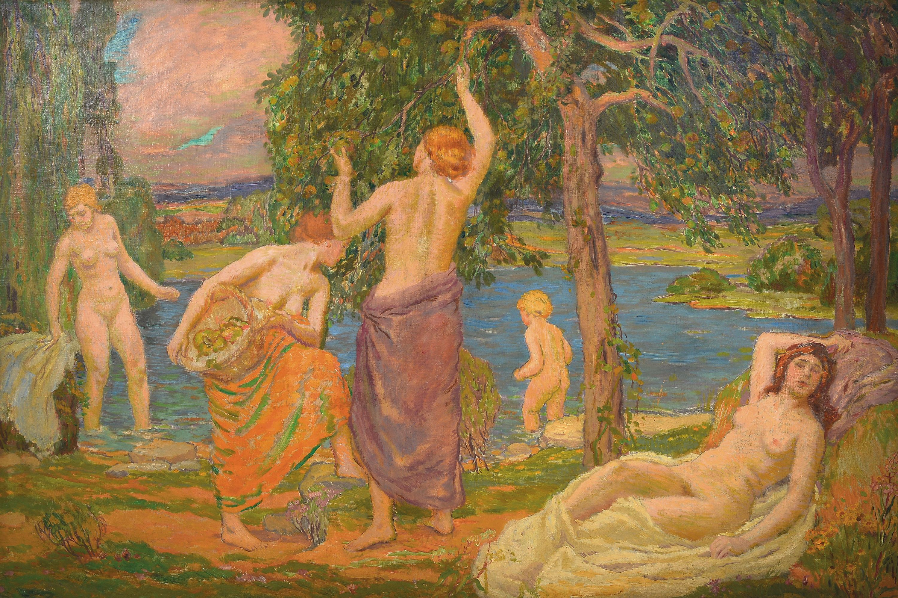 Image 27049534 - Karel Spillar, 1871 Pilsen-1939 Prag, expressiv-realistische Figurengruppe aus 5 Akten ...