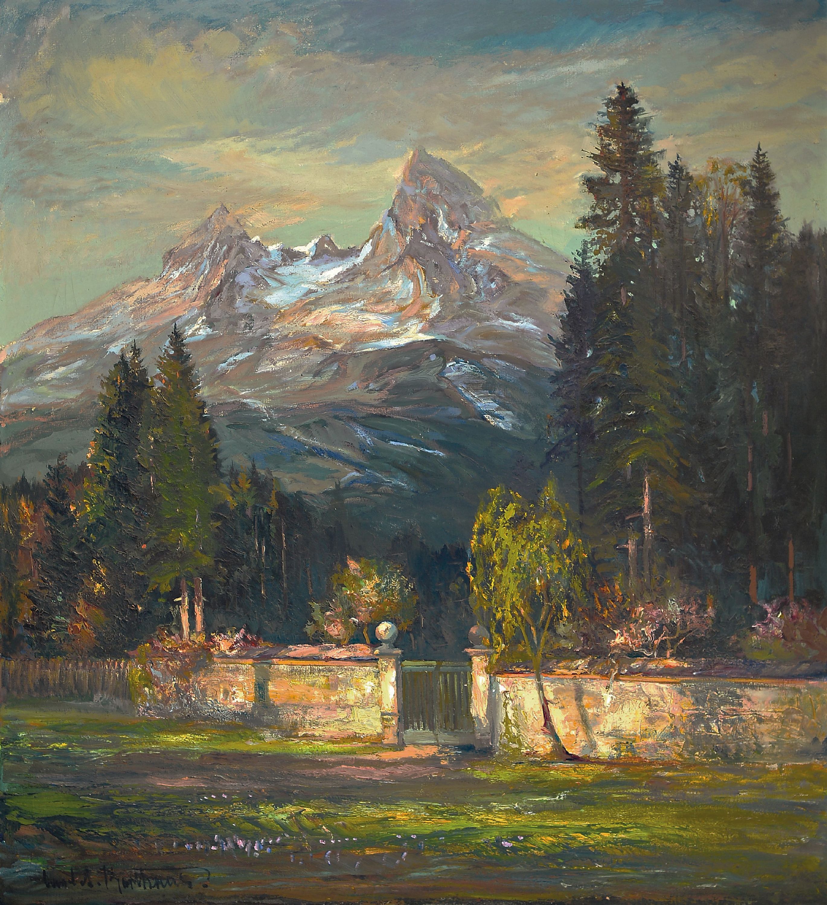 Image 27049563 - Carl Adolf Korthaus, 1879 Mühlheim am Rhein-1956 München, Partie im Voralpenland, ...