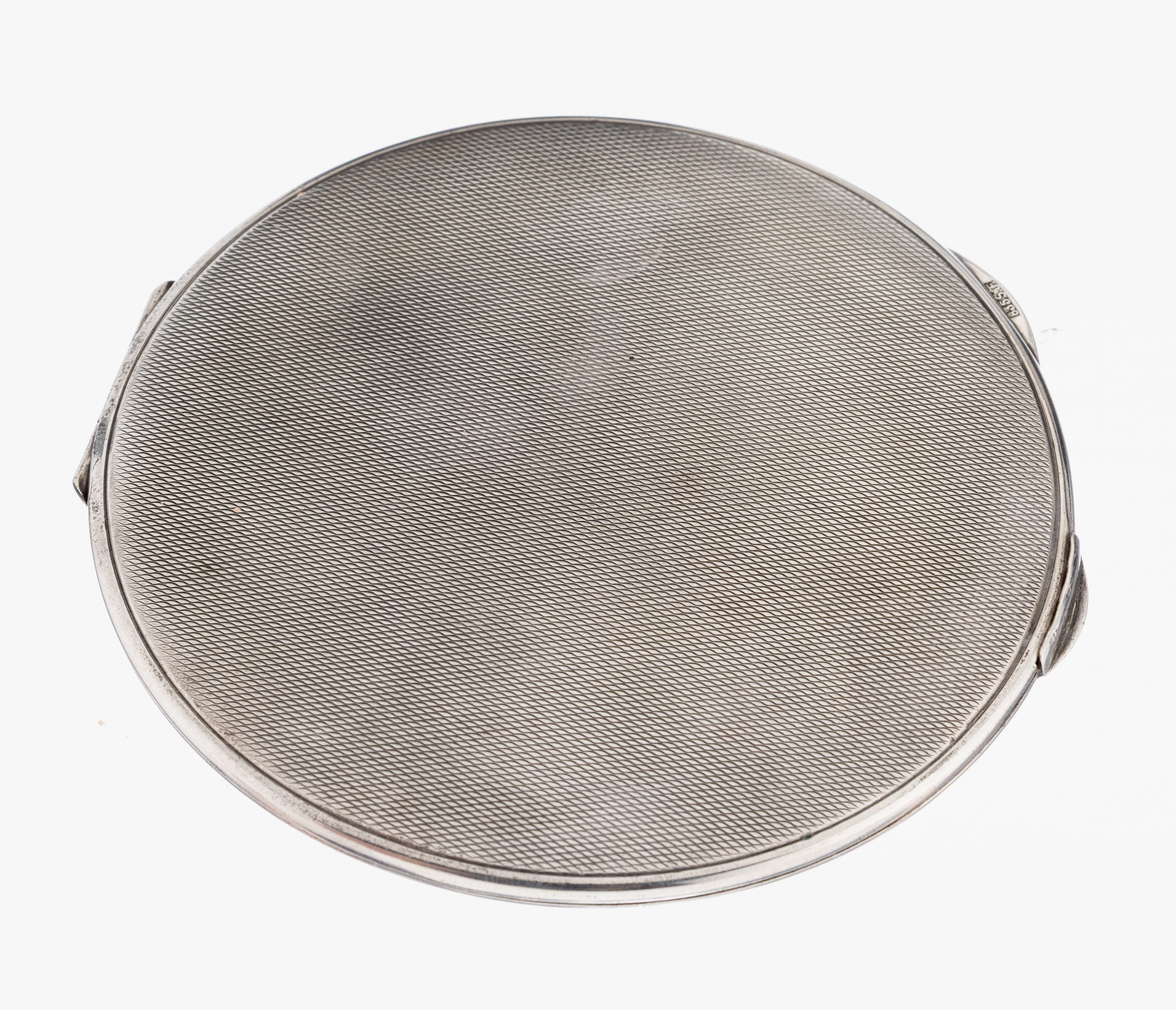 Image 27049581 - Puderdose, Schweden, 1920-30, 835er Silber,rund, fein guillochierte Oberfläche, ...