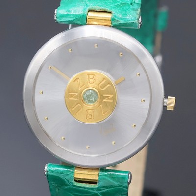 27049527a - BUNZ Design-Damenarmbanduhr Referenz 27020322, Schweiz um 2005, quarz, Edelstahl/Gold ...