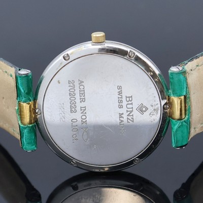 27049527e - BUNZ Design-Damenarmbanduhr Referenz 27020322, Schweiz um 2005, quarz, Edelstahl/Gold ...