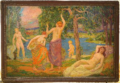 27049534k - Karel Spillar, 1871 Pilsen-1939 Prag, expressiv-realistische Figurengruppe aus 5 Akten ...